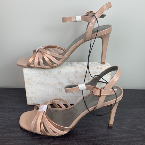 Worthington Boomer Buckle Open Toe Nougat Multi Heel Size 9 - Picture 4 of 8